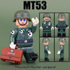 MT52-55 World War II Army Mountain Hunter Corporal, Medic Soldier Minifigures