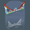 226PCS MouldKing 11030 Racing Roller Coaster