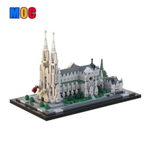 (Gobricks version) 843pcs MOC-214496 St. Patrick's Cathedral 1:800