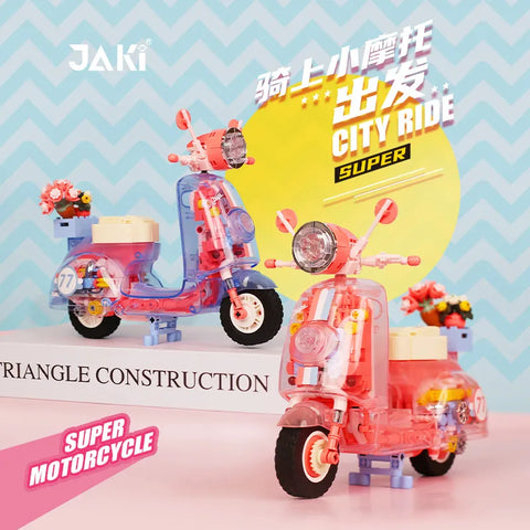 552 pcs JK8325 Super sweetheart motorcycle transparent version