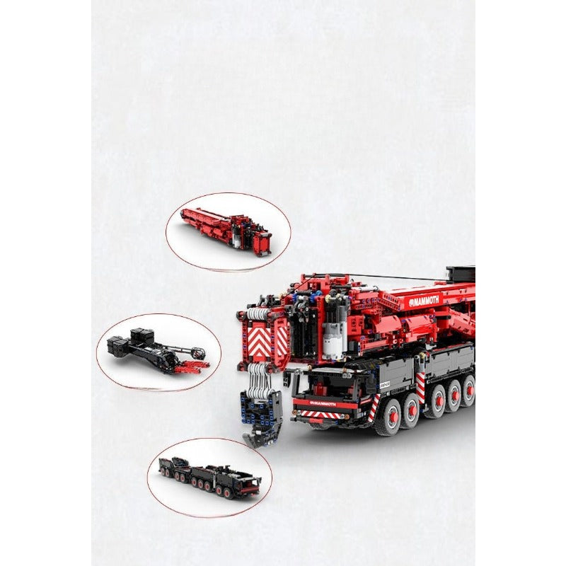 Ubricks E1001 2026 5V Liebherr Ltm11200 Mobiele Kraan Model Afstandsbediening Moc 10400 PCS - Afbeelding 19