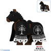M163-170 Medieval knight's warhorse minifigures