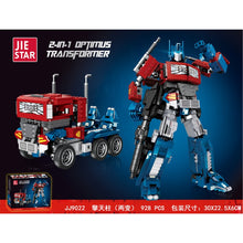 928PCS JJ9022 JIESTAR Optimus Prime, who can transform into two forms