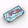 PARTS 3069 1x2 Flat Tile Printed Part 5PCS