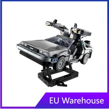 (Ship from European warehouse)  1872 PCS DeLorean DMC-12 Back to the Future Time Machine Compatible Custom Stand 10300