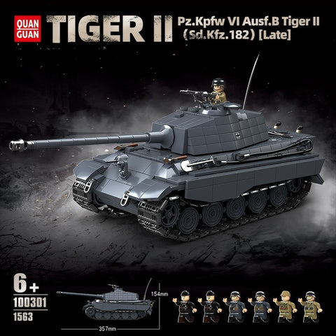 1563pcs QUANGUAN 100301 TIGER II  Pz.Kpfw VI Ausf.B Tiger II (Sd.Kfz.182) [Late]