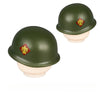WWII US Army Officer Soldier Minifigure Helmet Weapon 5PCS