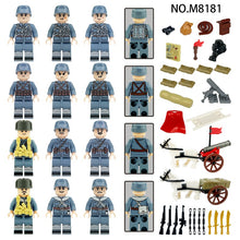 M8181 M8114 Eighth Route Army Carriage Machine Gun Minifigures