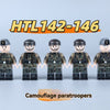 HTL142-146 WWII Air Force Camouflage Paratrooper Minifigures