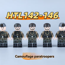 HTL142-146 WWII Air Force Camouflage Paratrooper Minifigures