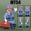 MT52-55 World War II Army Mountain Hunter Corporal, Medic Soldier Minifigures