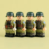 MTZ063-MTZ066 World War II Military Anti-Japanese War Soldier Infantry minifigures
