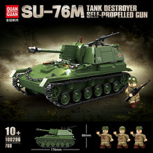 769pcs QUANGUAN 100296 SU-76M TANK DESTROYER SELF-PROPELLED GUN
