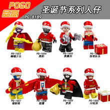 PG8189 Christmas Series Assembly Building Blocks Bat Girl Panther Marvel Captain Falcon Robin Minifigures