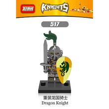 X0148 medieval ancient rome dragon soldier red lion knight minifigures