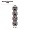 N1018-1028 Zombie head expression parts minifigure