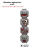 N1018-1028 Zombie head expression parts minifigure