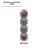 N1018-1028 Zombie head expression parts minifigure