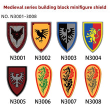 N3001-3009 Medieval Castle Man Shield Minifigures