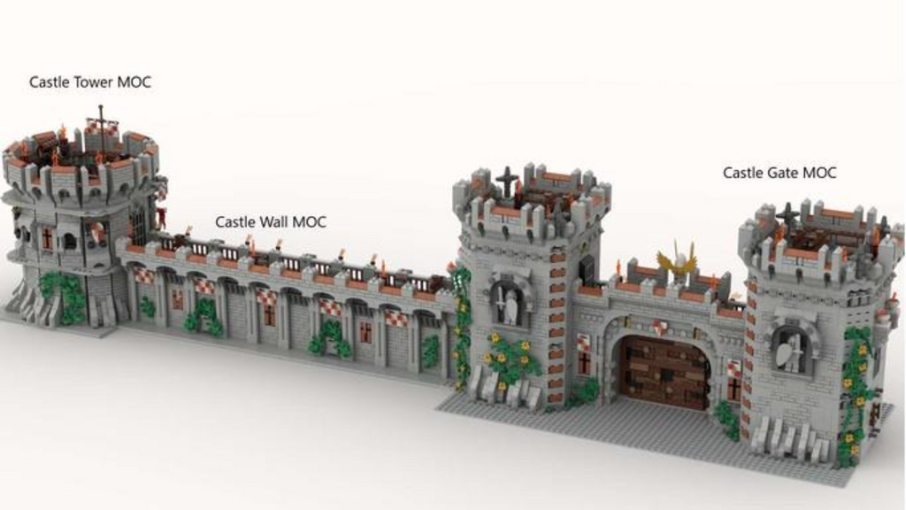 Medieval Castle Gate&Castle Wall&Castle Tower MOC-83398 MOC-49945 MOC-39687  – Joy Bricks