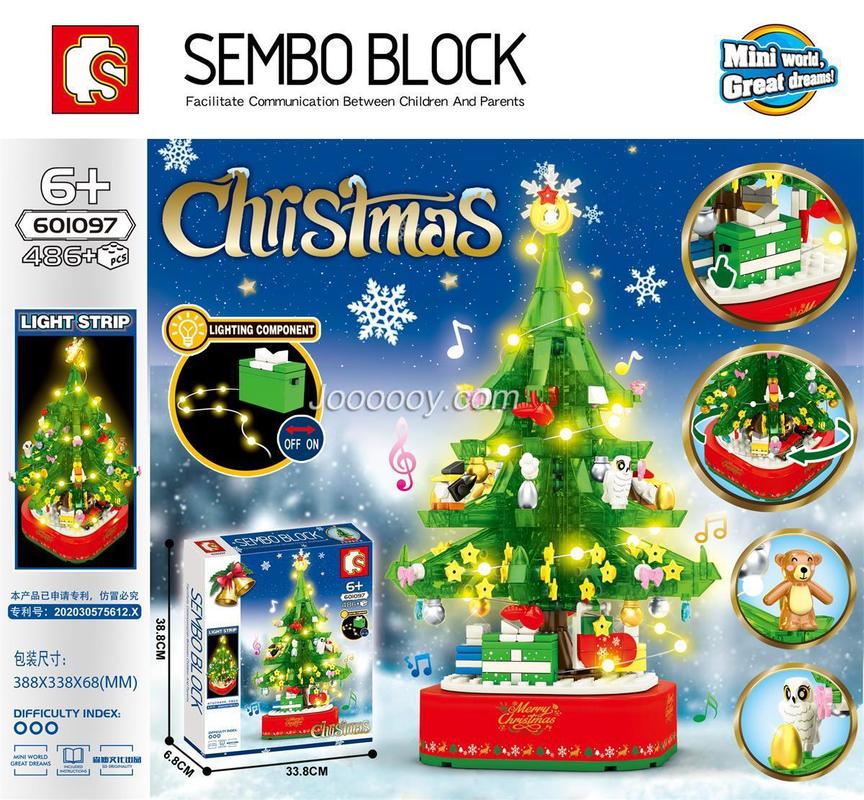 486PCS SEMBO 601097 Christmas tree music box