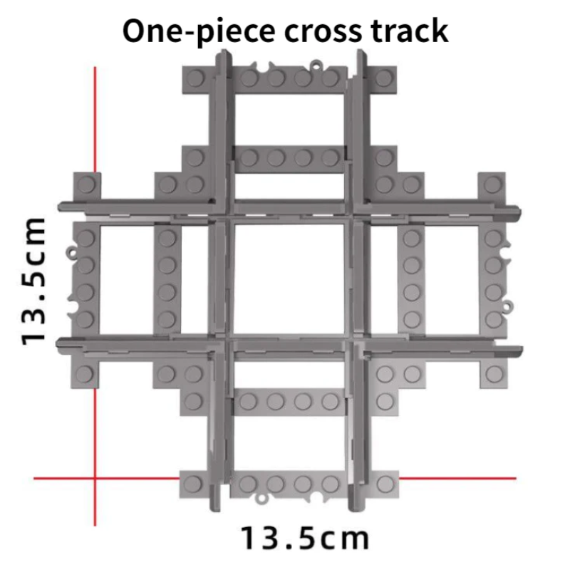 PHYNEDI 170Pcs Train Track Railroad Tracks Accessory Bricks Parts