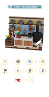 140+PCS MOC-115806 MOC-116474 A Muppet Theatre Scene Veterinarian's Hospital Swedish Chef's Kitchen Compatible 71033 The Muppet Show Theater