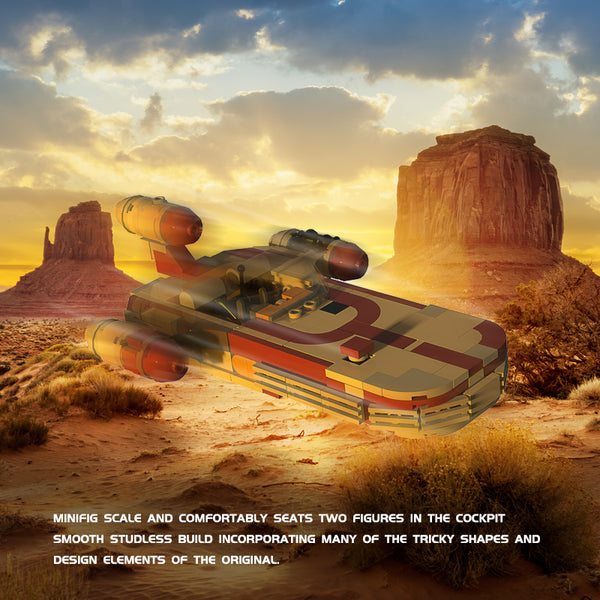 MOC-41385 Luke's X-34 SoroSuub Landspeeder – Joy Bricks
