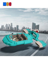 589 pcs MOC-145255 Seraph-class Urban Security Landspeeder (Dark Turquoise)