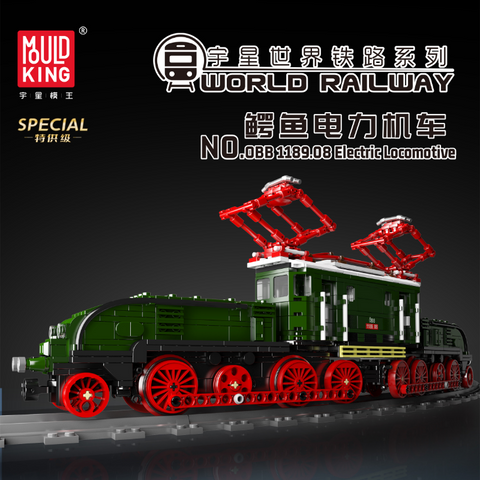 919PCS MOULDKING 12023 OBB 1189.08 Electric Locomotive with RWY Module
