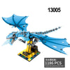 MJi 13003 13004 3005 13006 Puzzle Building Block Dragon Series Figures Creative Collection For Children's Toy