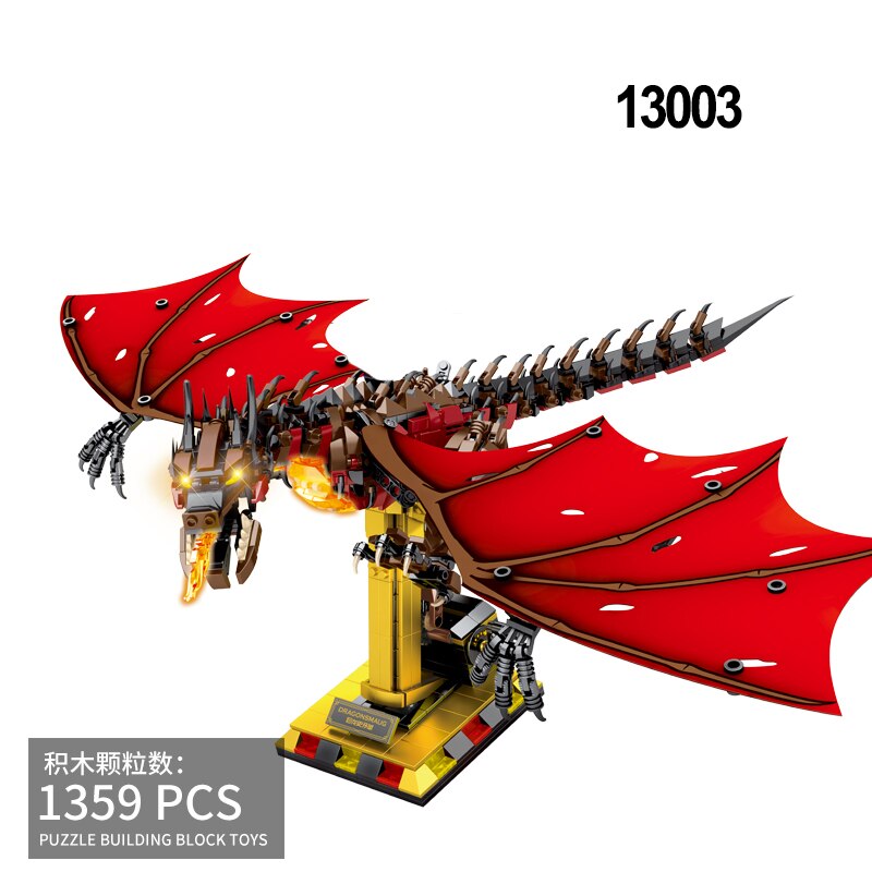 13003 13004 13005 13006 Puzzle Building Block Dragon Series Figures C