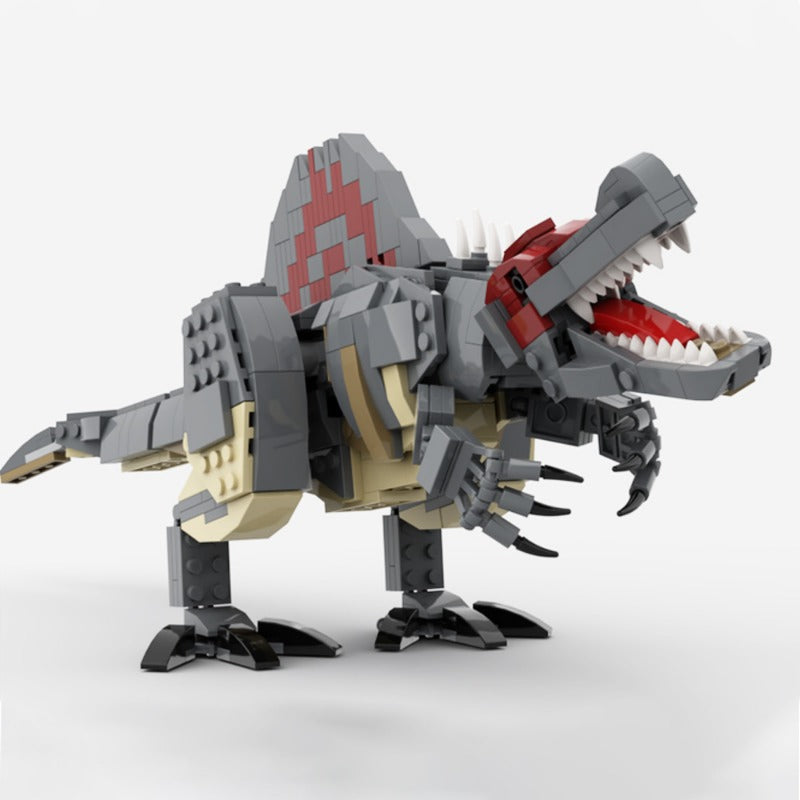 (Gobricks version) 585 pcs MOC-154188 Spinosaurus Minifigure Scale ...