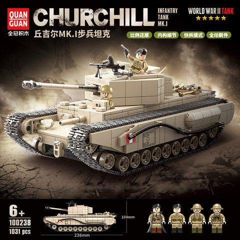 1031 PCS QG100238 QUANGUAN Churchill Infantry Tank MK.I