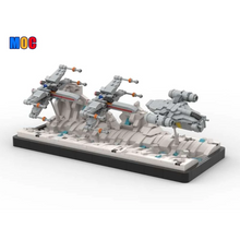 1061pcs MOC-56353 Razor Crest Ice Planet Pursuit Mandalorian S2 Micro X-W ing