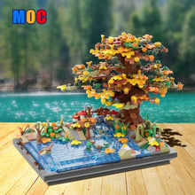 (Gobricks version) 822 pcs MOC-55872 Tree on a Lake Autumn