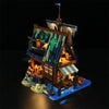 2143PCS F9011 FunWhole Medieval Pier Inn with LED