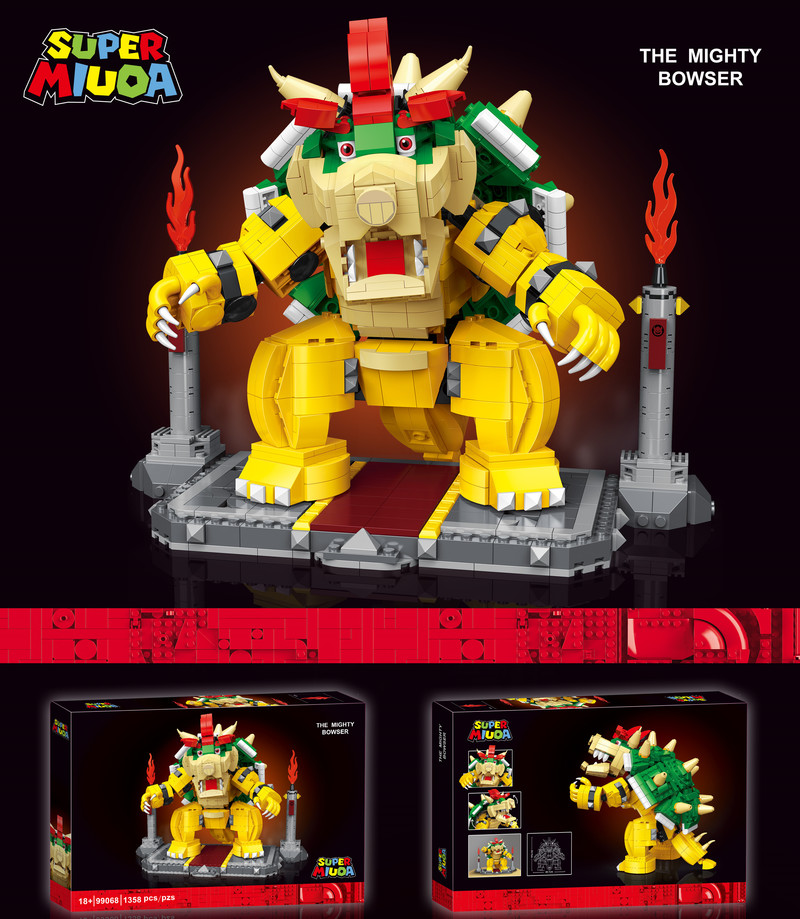 LEGO Super Mario The Mighty Bowser, Super Mario Day 3D Build  and Display Kit, Collectible Posable Character Figure with Battle Platform,  Video Game Toy Idea for Fans of Super Mario Bros
