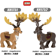 XH1751 XH1752 Hobbit Horned Deer Elf Mount minifigures