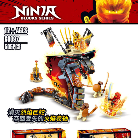 505pcs 60097 NINJAGO Fire Fang Compatible 70674