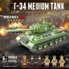 1113pcs  QuanGuan 100063 T-34 medium tank ww2 military