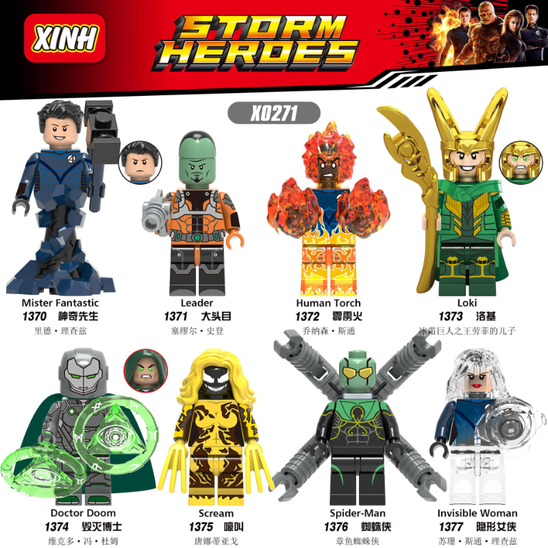 X0271 Superhero Series Mr. Rocky Dr. Spider-Man Minifigures