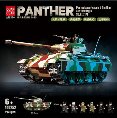 2136 pcs QUANGUAN 100252 Panzerkampfwagen V Panther Ausf.G