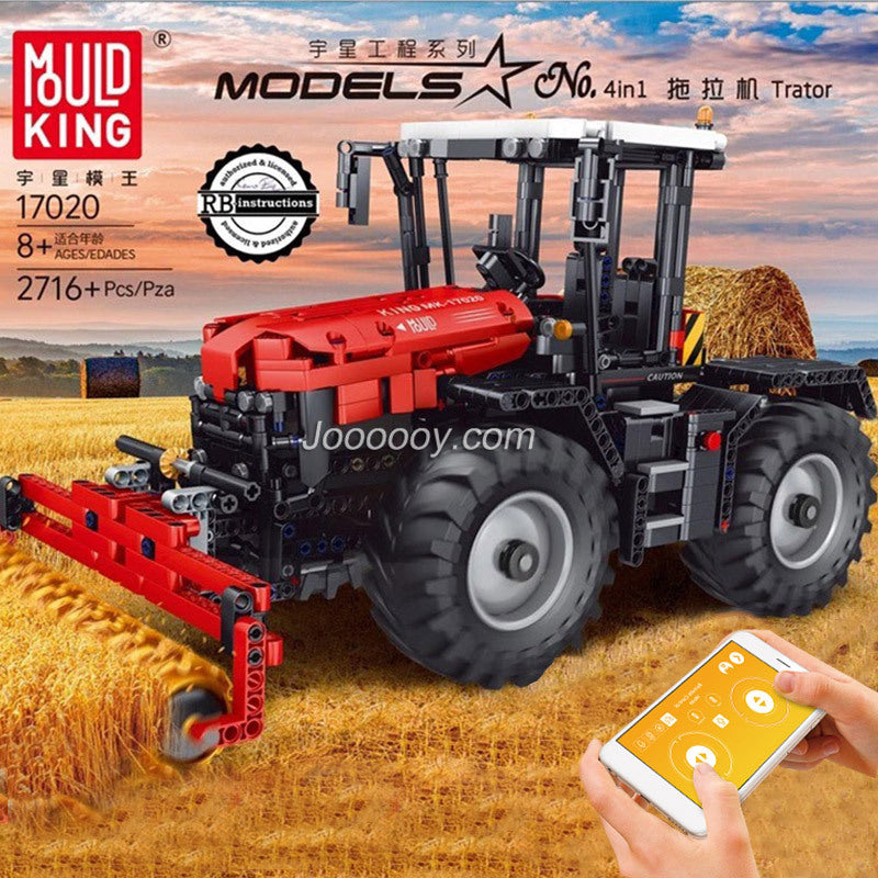 2716PCS MOULDKING 17020 Red tractor 4 in 1
