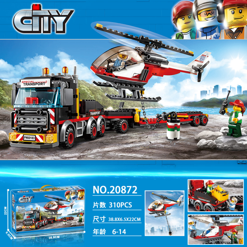310PCS 20872 Heavy Cargo Transport Joy Bricks