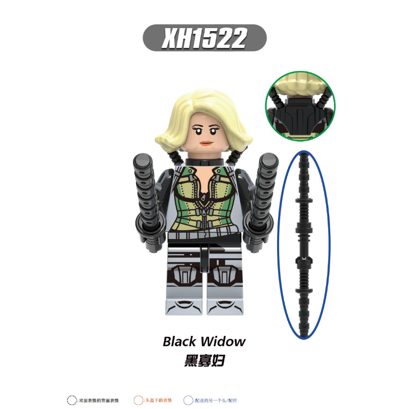 X0289 superhero series black widow iron lady minifigures