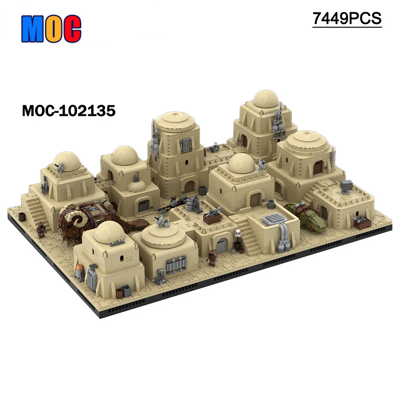 7449PCS MOC-102135 Tatooine Mos Eisley - Modular Desert City