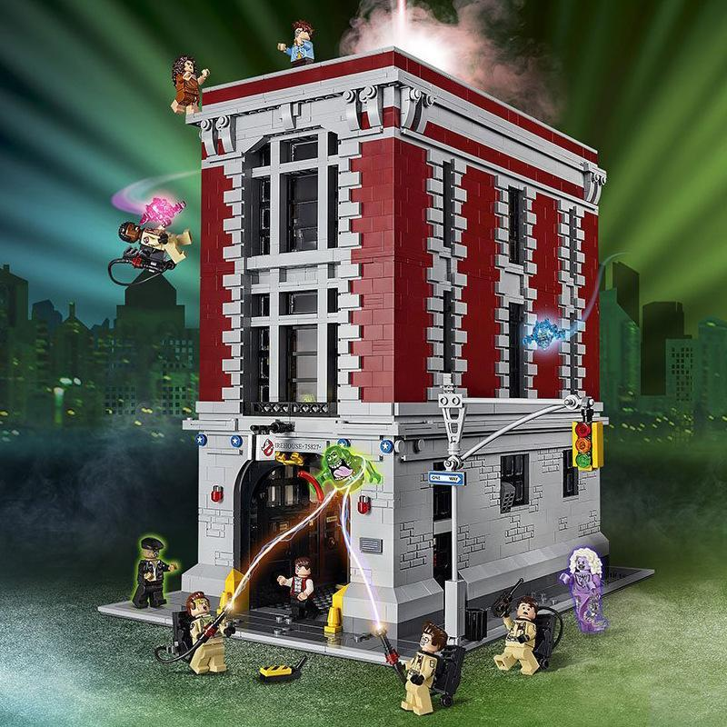 4634pcs KING 63444 The Ghostbusters Firehouse Headquarters Set  83001 75827 7742 63444
