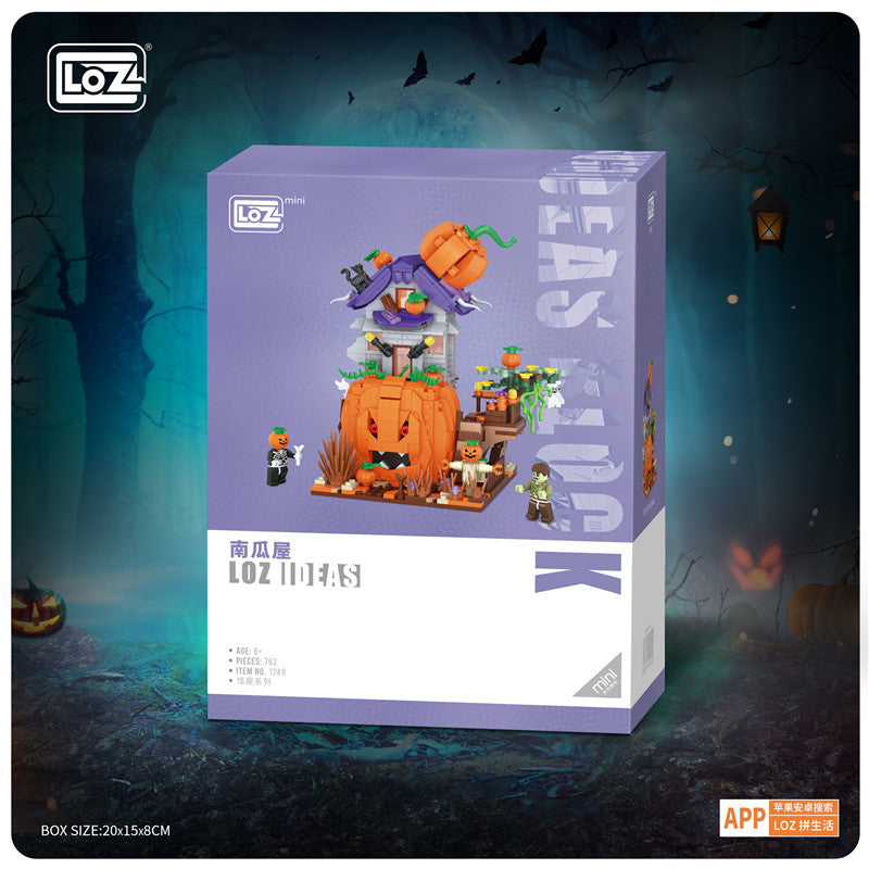LOZ 1249 Halloween Pumpkin House(Mini Bricks)
