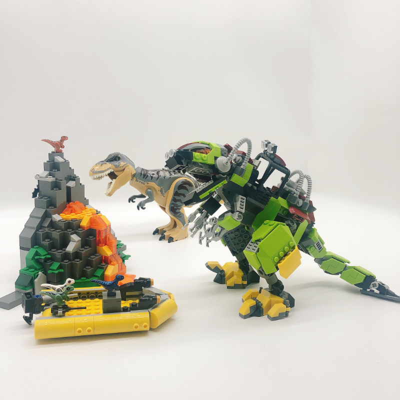 Lego jurassic world t rex vs dino mech battle sale
